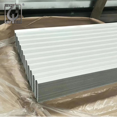 Techumbre revestida galvanizada prepintada blanca del color de la hoja de acero 0.3-1.0m m de DX51D