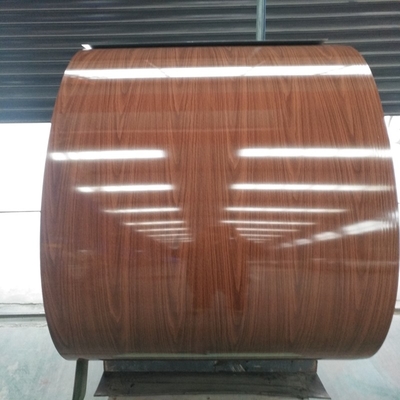 910m m PPGI prepintaron el color de acero de la bobina 3-25um cubierto arrolla el ladrillo de madera