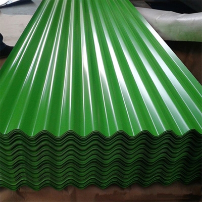 El tejado del metal del verde del PE 30-275g/M2 artesona RAL 9012 coloreó las hojas de metal acanaladas