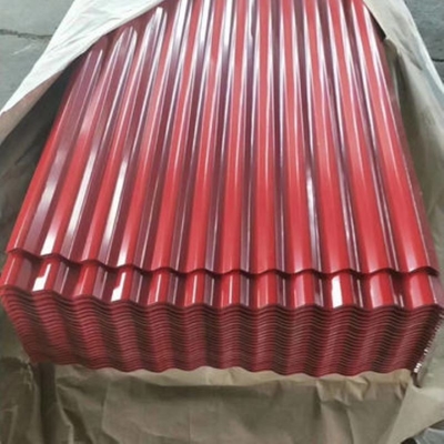 El color constructivo Z30 cubrió los paneles rojos del tejado del metal de la hoja SGCC 7-30um de la techumbre