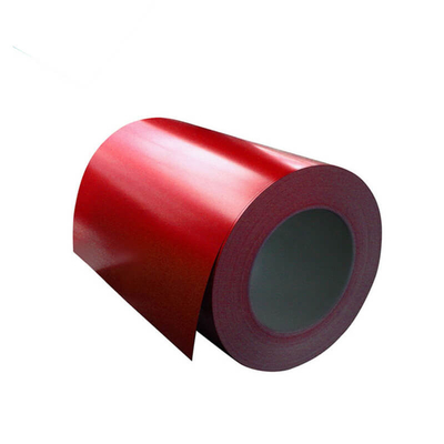 Bobina de acero revestida galvanizada pre pintada roja del color de acero de la bobina 30-275g/M2 de AISI