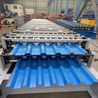 La hoja de metal azul de SGHC PPGI acanaló la teja de techumbre del metal