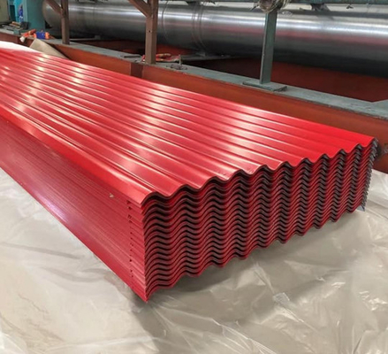 La techumbre roja del metal de SGCC cubre el BSI que el ISO 14001 colorea la hoja de acero revestida