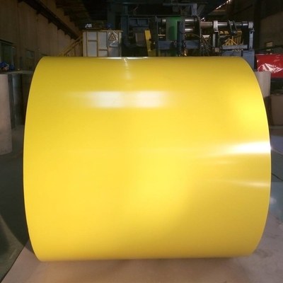 La bobina de acero prepintada 610m m amarilla SGCC prepintó la bobina de acero galvanizada Ppgi