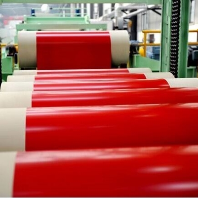 Ppgi rojo prepintó color de acero galvanizado de la bobina 30-275g/M2 cubrió el rollo de acero
