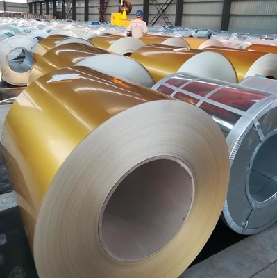 SGCC de oro prepintó el color de acero de la bobina cubrió la bobina de acero plana de Ppgl