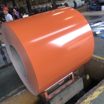 La bobina anaranjada 30-275g/M2 de PPGI prepintó color cubrió el rollo de acero para la techumbre