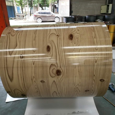 910m m PPGI prepintaron el color de acero de la bobina 3-25um cubierto arrolla el ladrillo de madera