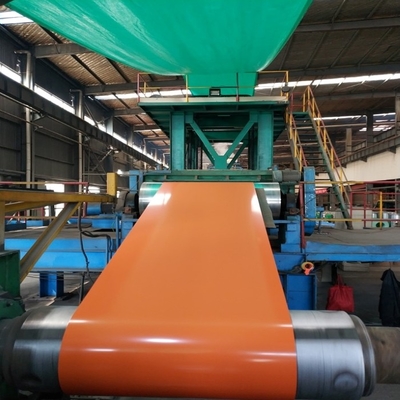 La bobina anaranjada 30-275g/M2 de PPGI prepintó color cubrió el rollo de acero para la techumbre